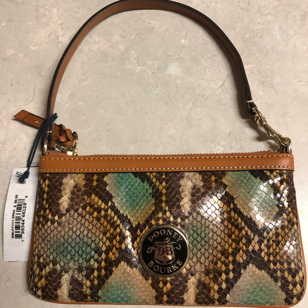 Dooney & Bourke python wristlet